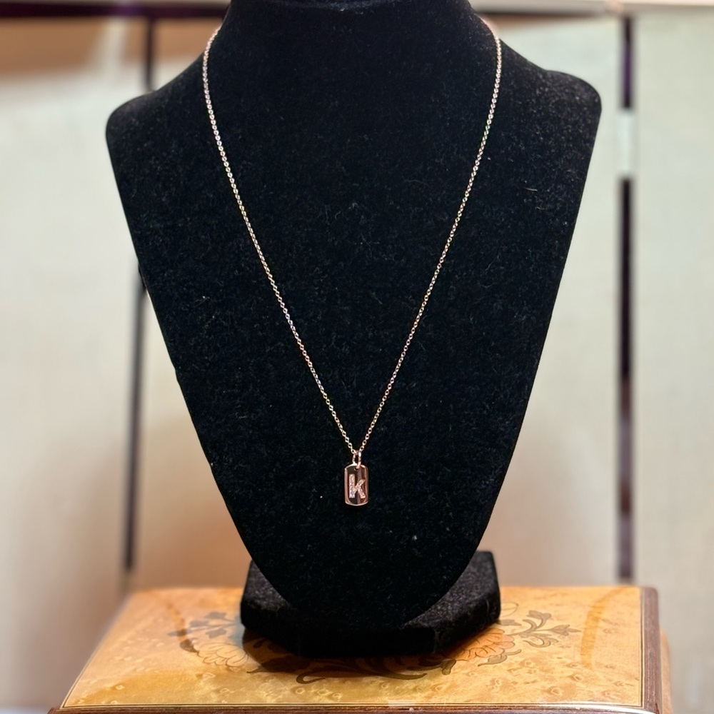 Rose Gold Initial 925 Necklace